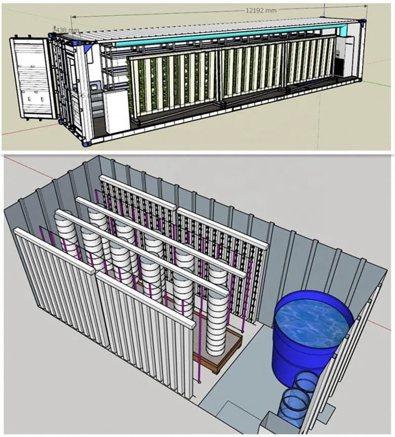 Customizable Soilless Cultivation Container with Hydroponic or Aeroponic Planting System for Vegetable Flowers growing