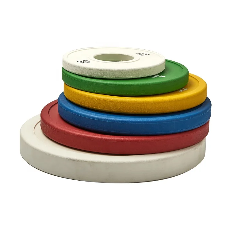 Wholesale Gym Bumper Rubber Coated Colorful Barbell Competition Plate