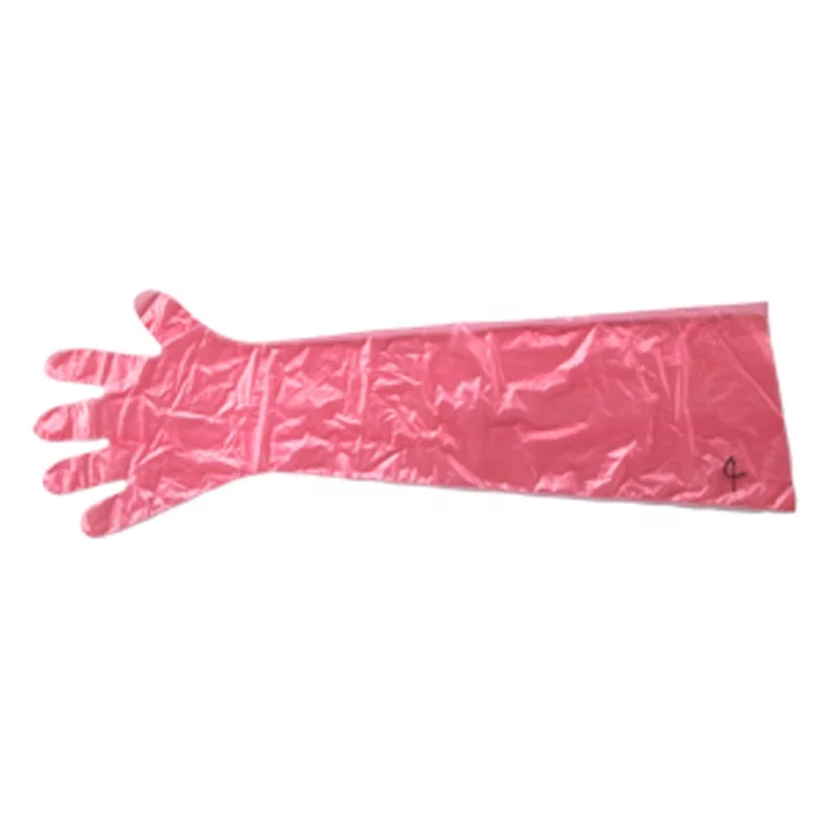 
High Strength PE Long Sleeve Disposable Veterinary Insemination Gloves 