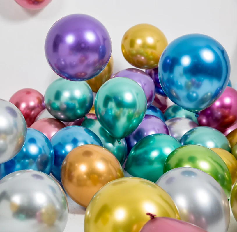 China wholesale 12 inch Party Decoration Giant Inflatable Latex Metallic Balloons Party Balloon