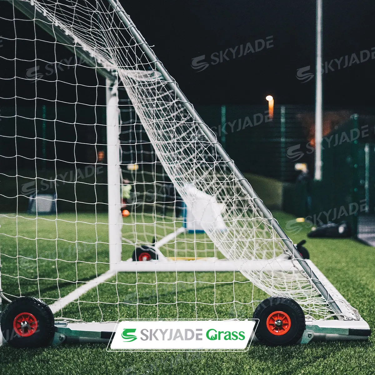 Professional High Quality 5-a-side Steel Soccer Goals High Air Retention Net Indoor Outdoor Training Equipment PVC Wheels Logo