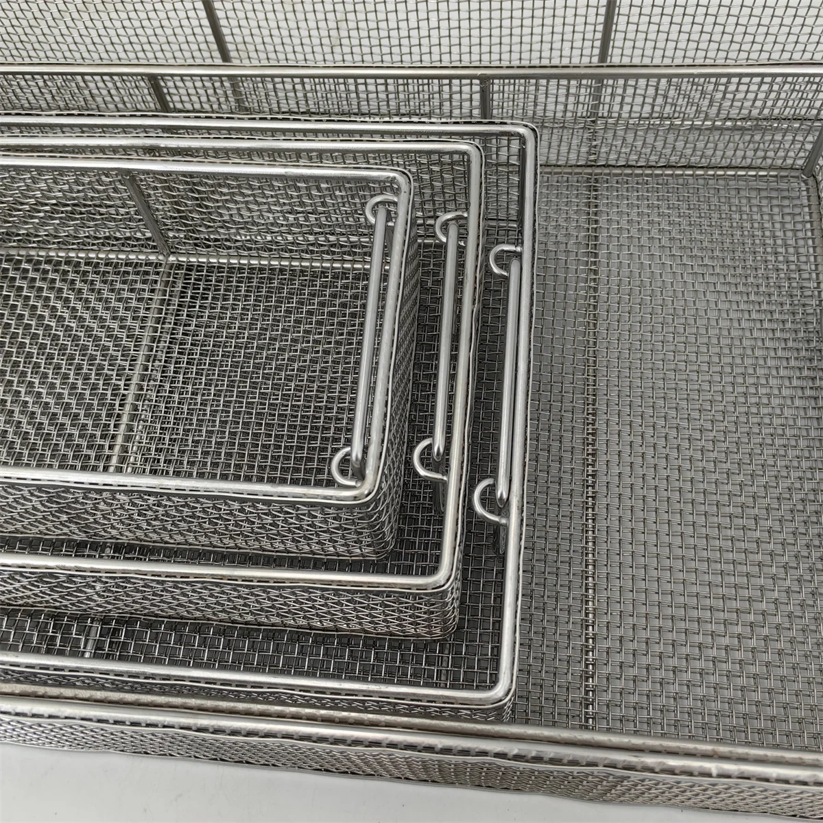 BEILANG Customized 304 Rectangle Stainless Steel storage Wire Mesh Screen Basket/Medical sterilization basket/Storage baskets