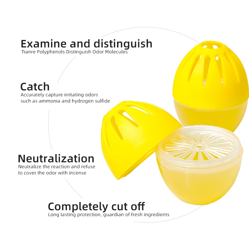 Air Fresher Odor Smell Remover Mini Small Multifunctional Egg Shape Bathroom Refrigerator Deodorizer
