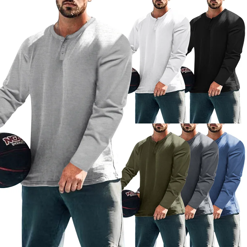 2024 New SBM Casual polyester shirt for men t shirt full sleeve long sleeve men tops plain t shirts wholesale