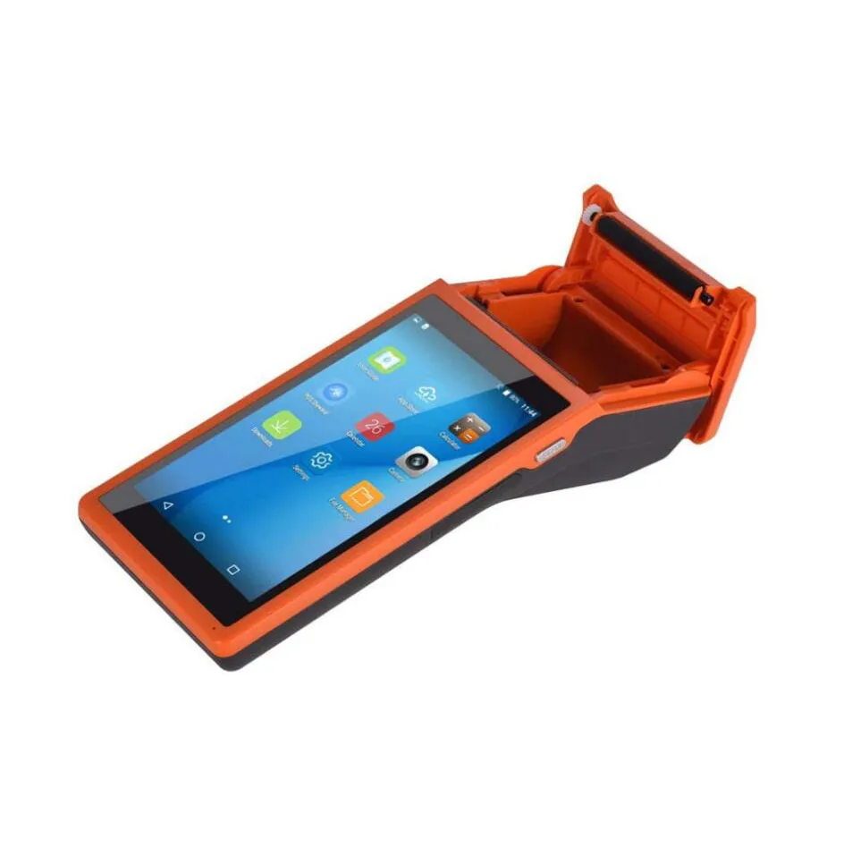 Android Pda Pos Terminal Thermal Printer Barcode Scanner Handheld POS Machine Android 8.1 with Mobile Pos Machine Blue Tooth A4