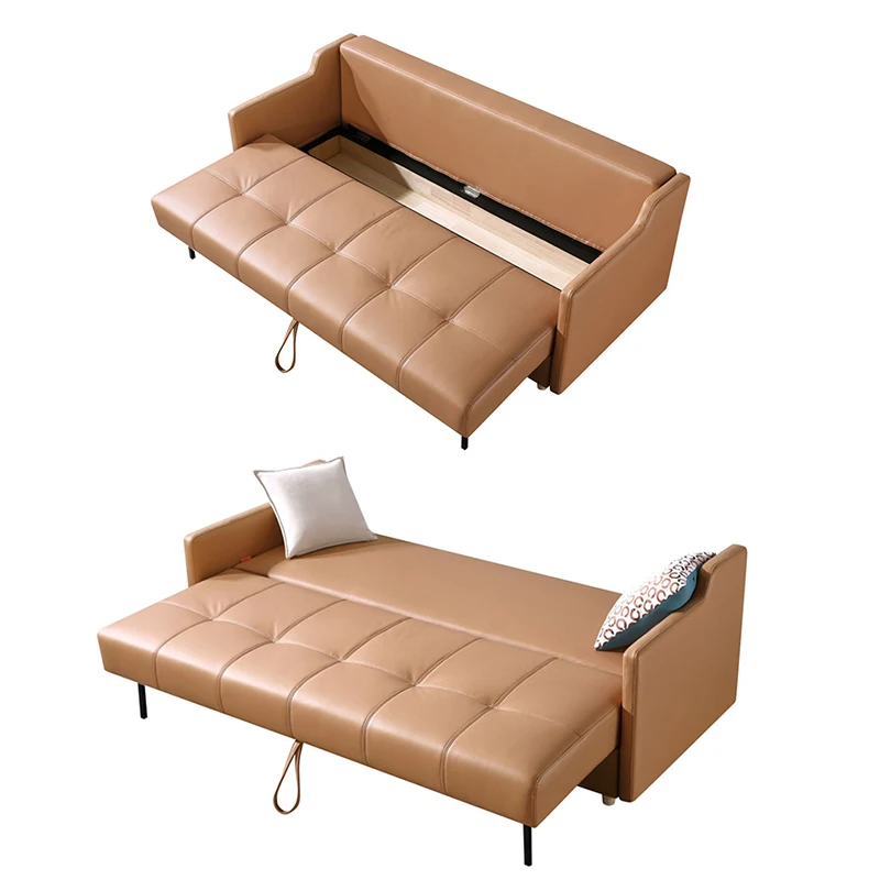 Modern Space Saving Leather Reclining Come Sofa Bed Folding Multi-purpose Sofa Bed Living Room Furniture