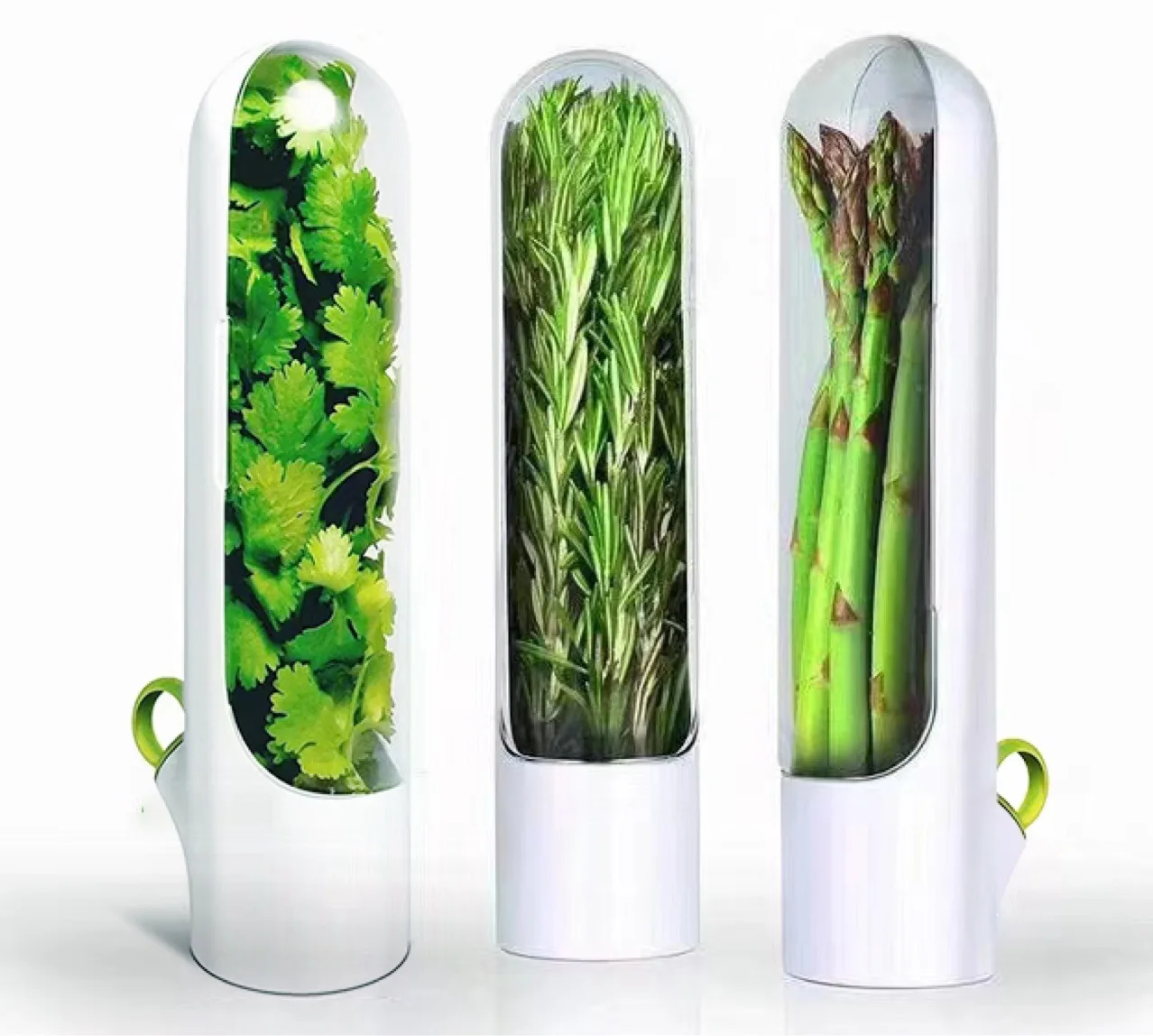 HOT SALE Herb Savor Storage Container Freshness Herb Keeper Transparent Refrigerator Herb Saver