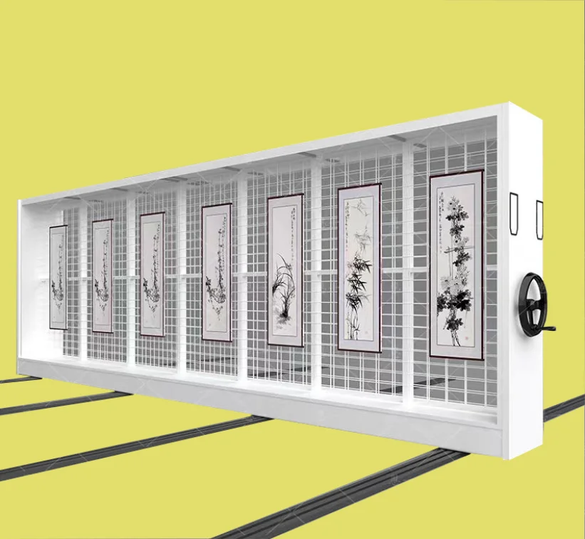 Modern High-Density Mobile Shelving System Metal Construction for Libraries Outdoor Spaces Schools Warehouses Home Offices