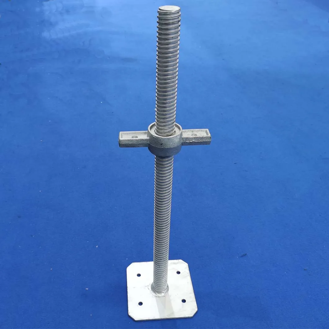 Electro Galvanized/Zinc Plated Solid Screw Base Jack/Levelling Base Plate for Australia Construction Kwikstage Scaffolding
