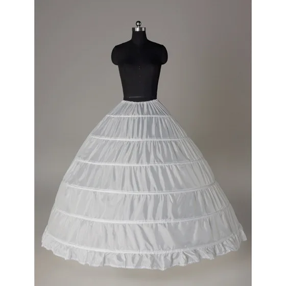 Hot Sale Cheap Bridal Dress Petticoat Wedding Accessories Bridal 6 Hoop Panniers Long Underskirt Skirt Slip Petticoat