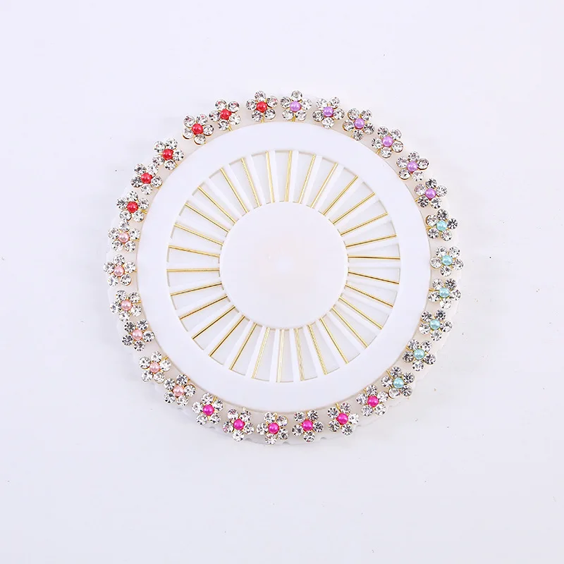 Wholesale muslim hijab pins multi color little plum rhinestones small pin hijab brooch
