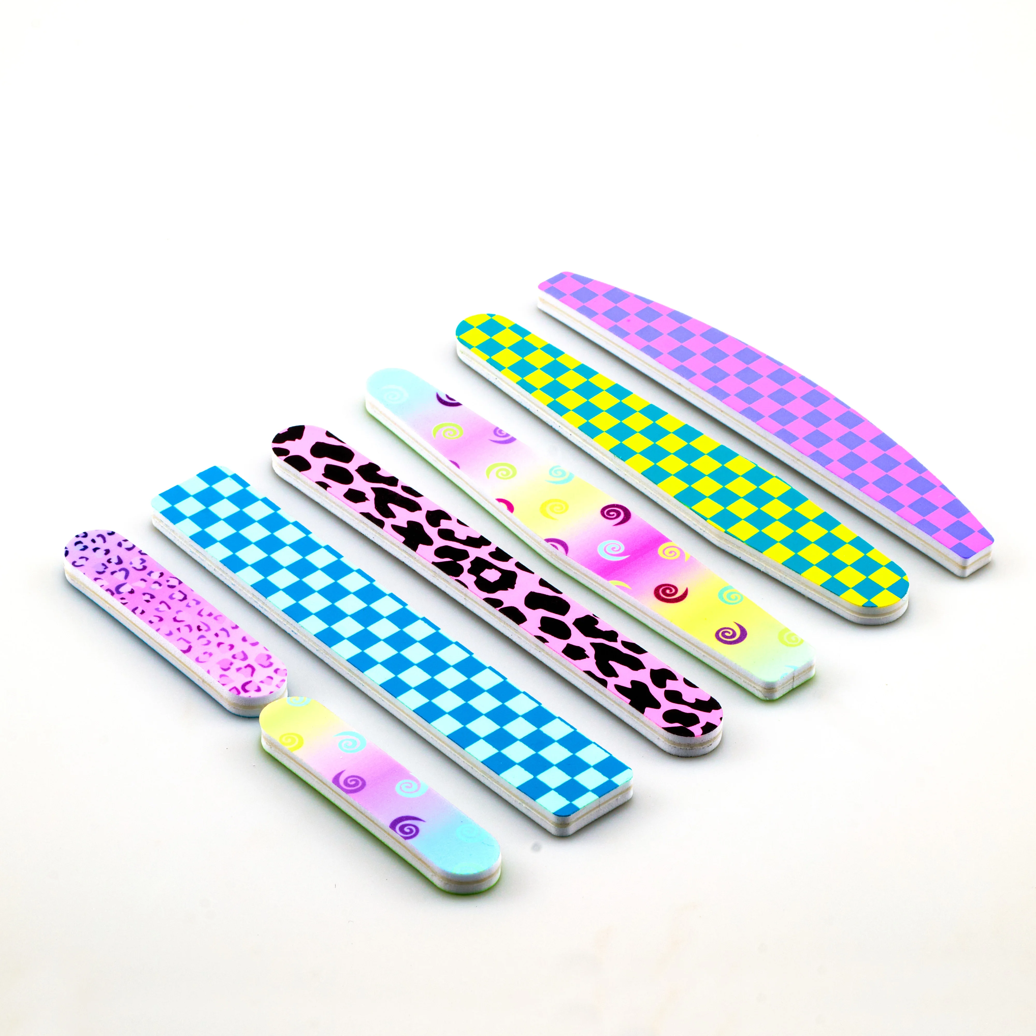 Professional Manicure Pedicure Art Nail Tools Custom Logo Double Sides 180 150 80 100 Grit Emery Board Nail File