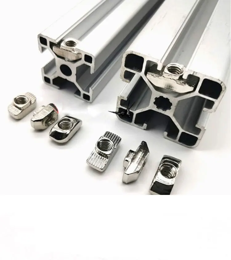 ZhiJia Wholesale Factory Hot Sale Stainless Steel Slot 8mm T-slot Nuts M6/M8 Half Round Nut Roll-in Spring Ball T Nut