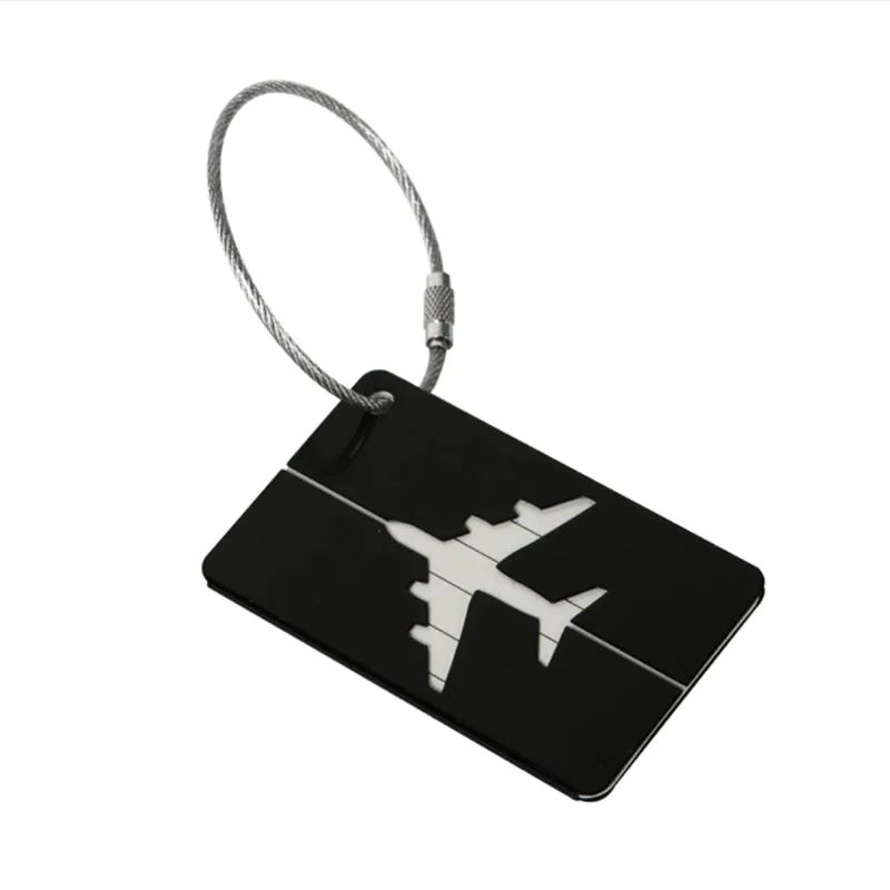 Luggage Tags Business Card Holder Aluminium Metal Travel ID Bag Tag for Travel Luggage Baggage Identifier