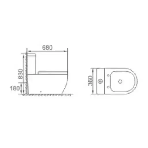 Bathroom Luxury sanitary ceramic two piece toilet MCPOLOO WC toilet