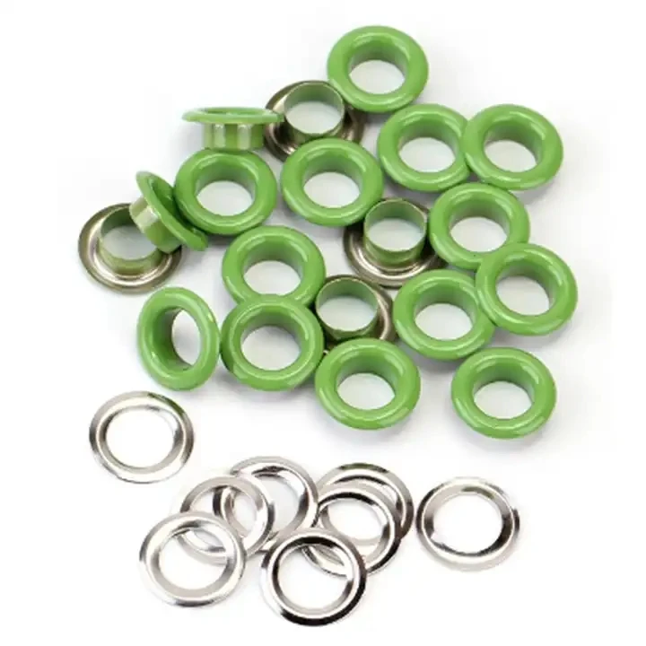 HENGWEI Custom eyelet buckle DIY shoes bag belt garment decoration spray paint colorful brass iron aluminium eyelet