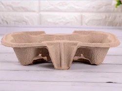 Craft Drink Paper Cup Holder 4 Cups For Takeaway Use
