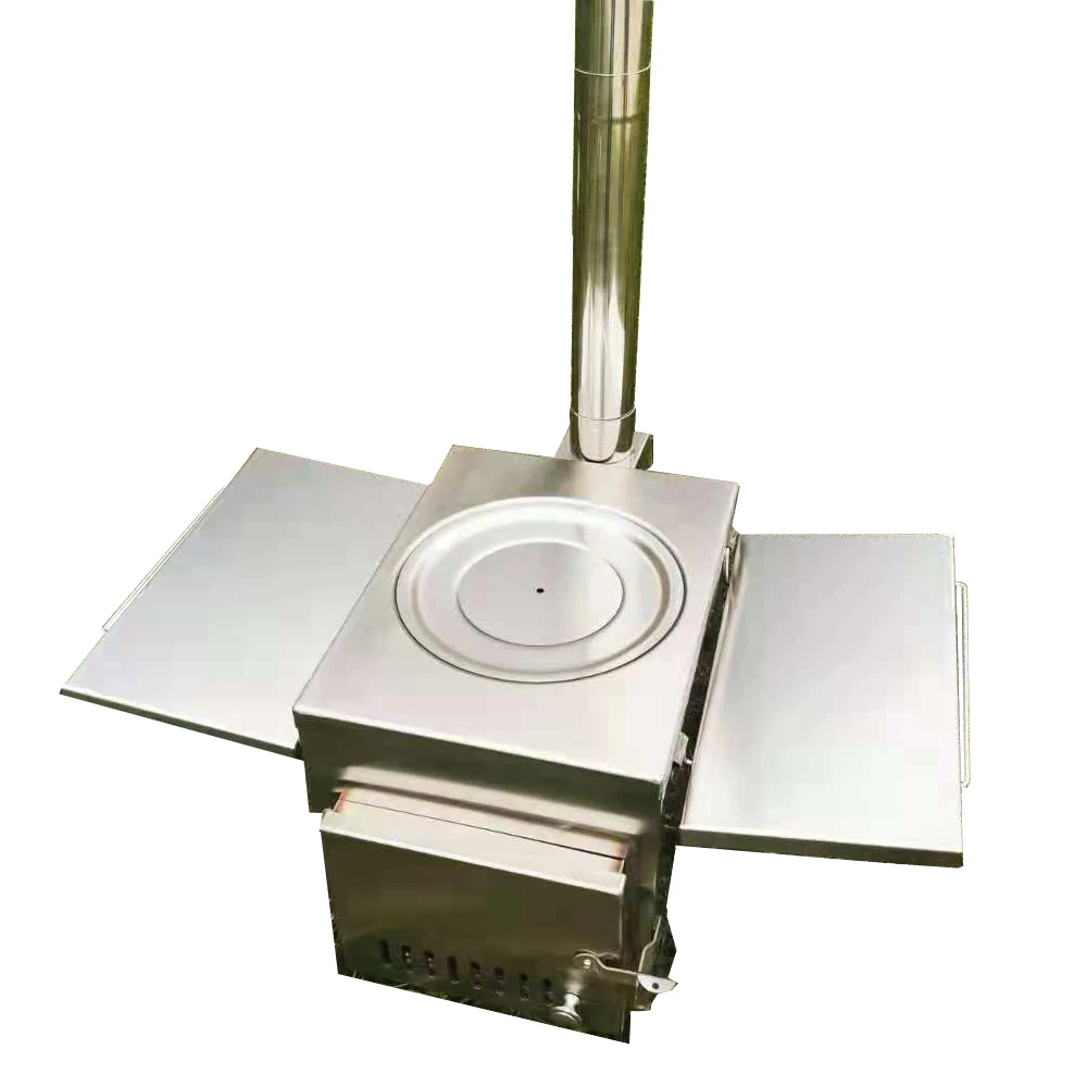 Long Chimney Camping Stove Mini Cook Stove Wood Burning Fire Stove for Outdoor camping