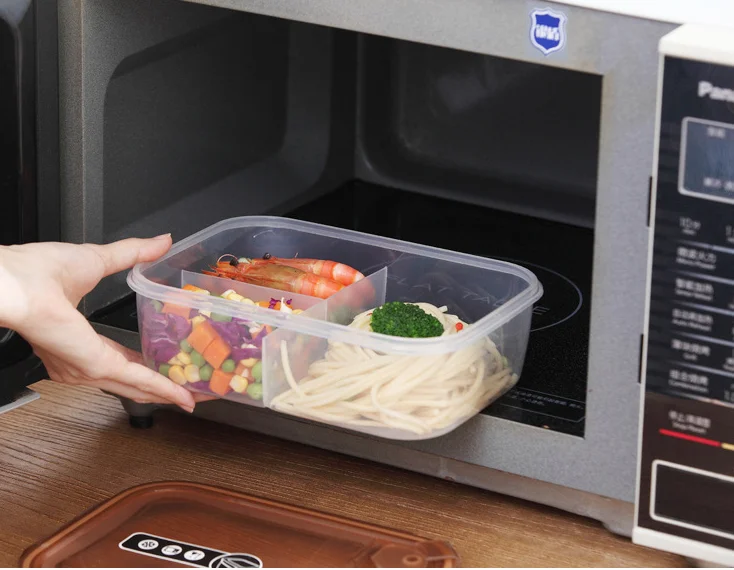 Microwaveable plastic preservation box Japanese-style sealed multi-compartment Portable student  lunch box