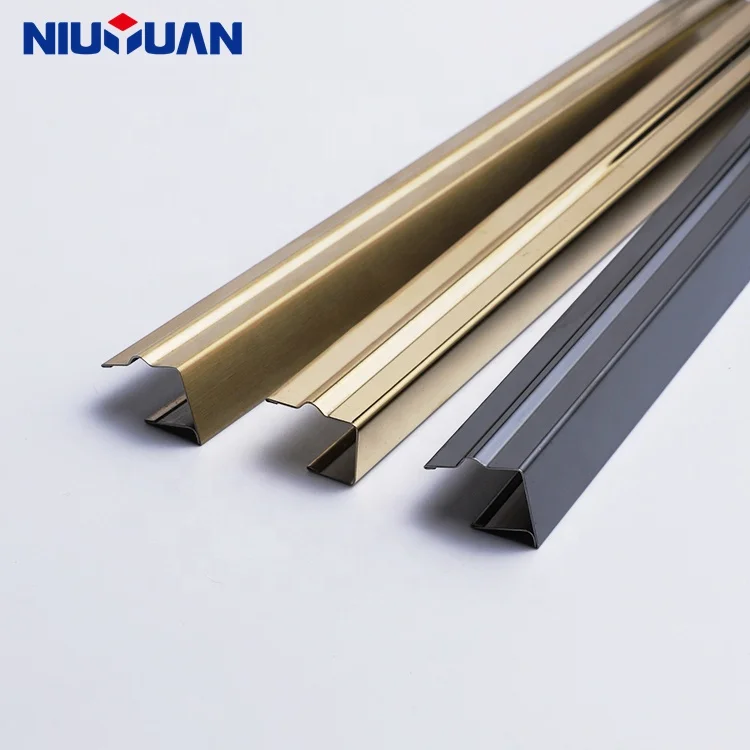 NIUYUAN Ceramic Stainless Steel Tile Trim Edges for Outside Corner