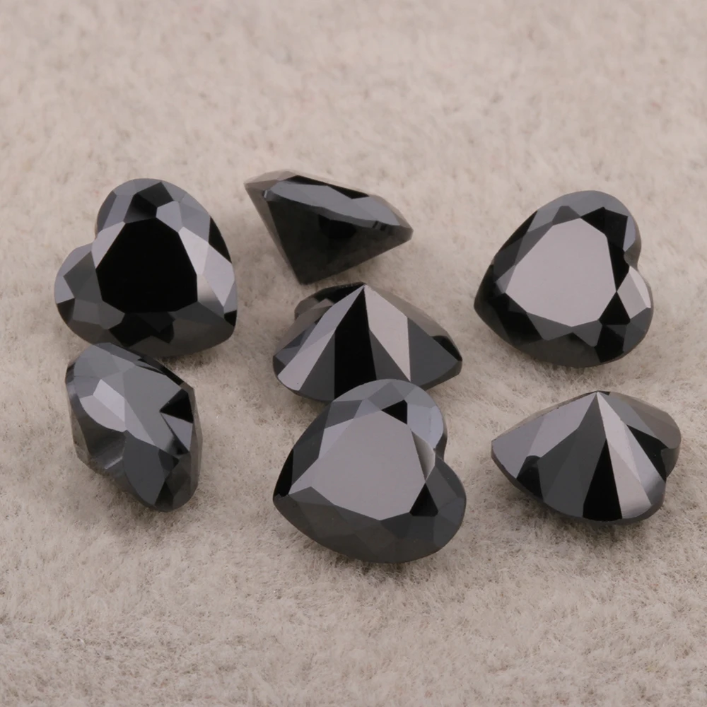 High Quality Heart Shape CZ Stone 3x3mm-12x12mm Amethyst Cubic Zirconia