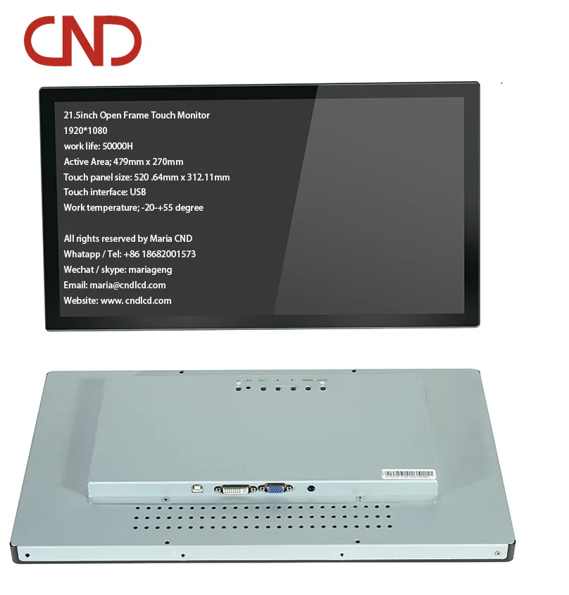 21.5 inch RK3288 Digital signage android 8.0 advertisement touch screen Display monitor