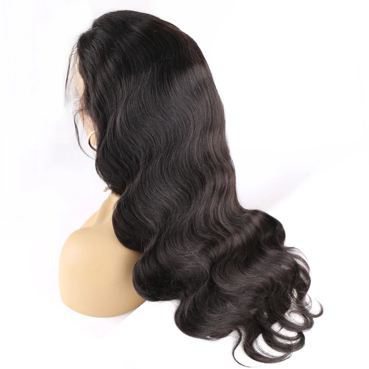 
Wholesale Cheap Transparent Human Hair Body Wave Indian Swiss Full Lace Front Half Wigs With Baby Hair 