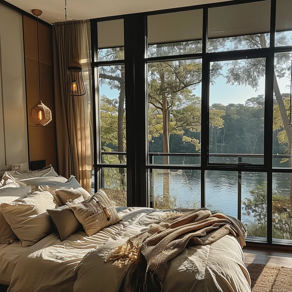 Hurricane impact house customs triple double glazed glass picture window Magnetic blinds turn tilt thermal break casement window