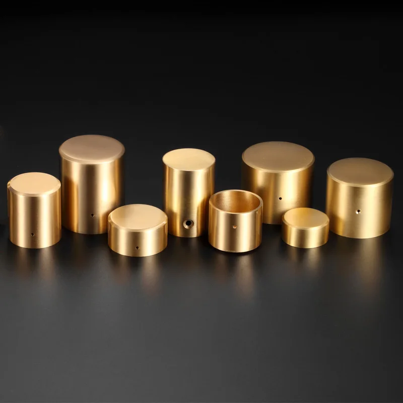 Wholesale Brass Cabinet Leg Covers Chair Cup Furniture Leg Tube Protector Table Feet Cover HD-0101