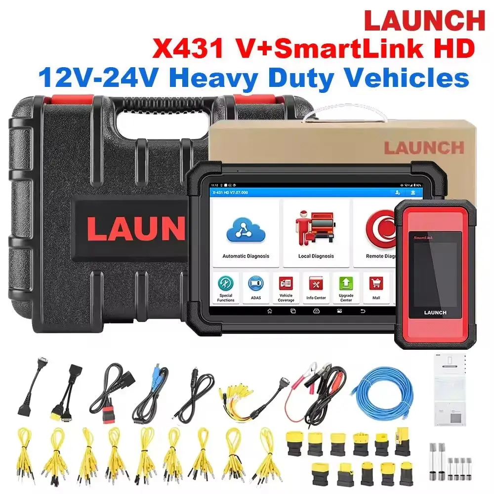 Профессиональный Автомобильный сканер для запуска X431 V + SmartLink HD Тяжелый грузовик дизельного топлива 12V 24V автомобиля полный инструмент диагностики системы