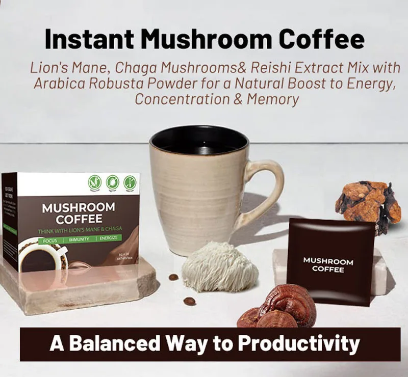private label mushroom reishi coffee bitter boosts energy mushroom coffee blend powder with private label mellow
