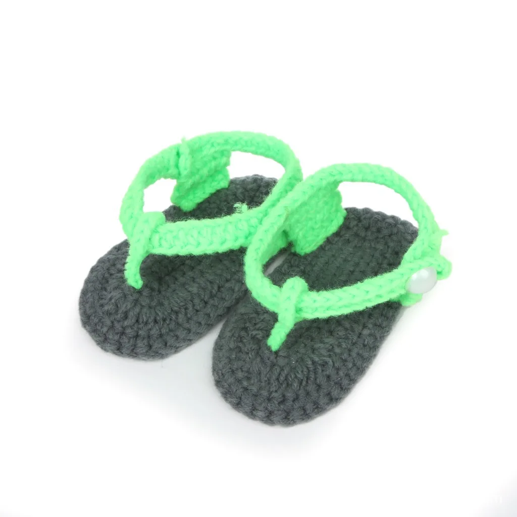 
wholesale handmade soft sole baby barefoot sandals crochet in stock 