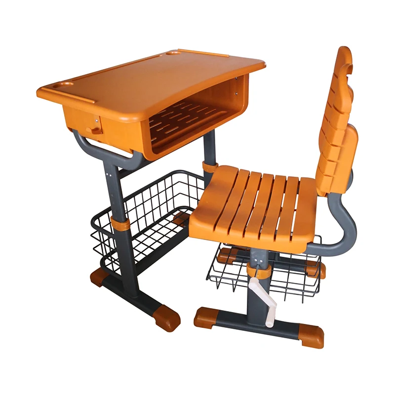 Classroom Set Primary School Desk and Chair Adjustable Height Plastic Study Table For Kids