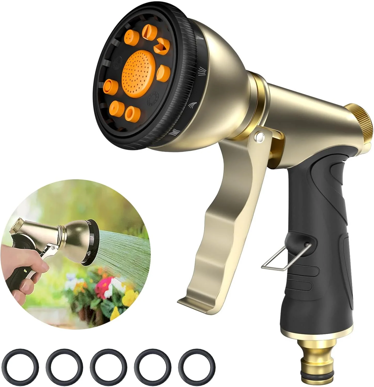 Factory Direct Sell Zinc Alloy  with Pistol Grip Trigger Water Mist Hose Spray