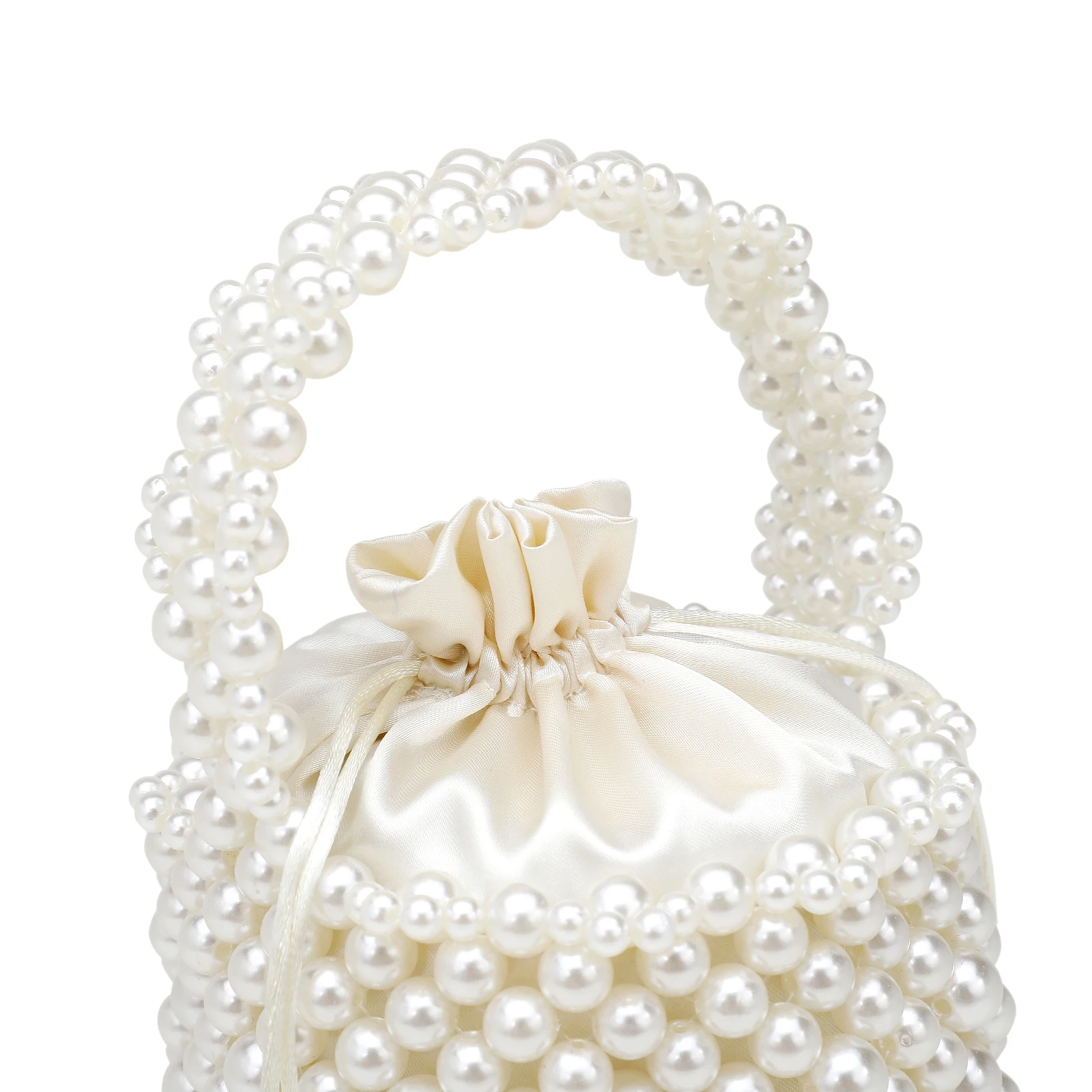 Сумка-мешок с жемчугом для вечеринки, сумка-клатч с жемчугом, ручка сумки с жемчугом