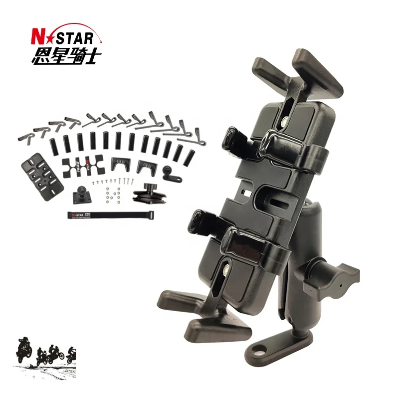 High quality 4.7-6.3 inch motorcycle mobile phone holder easy installation