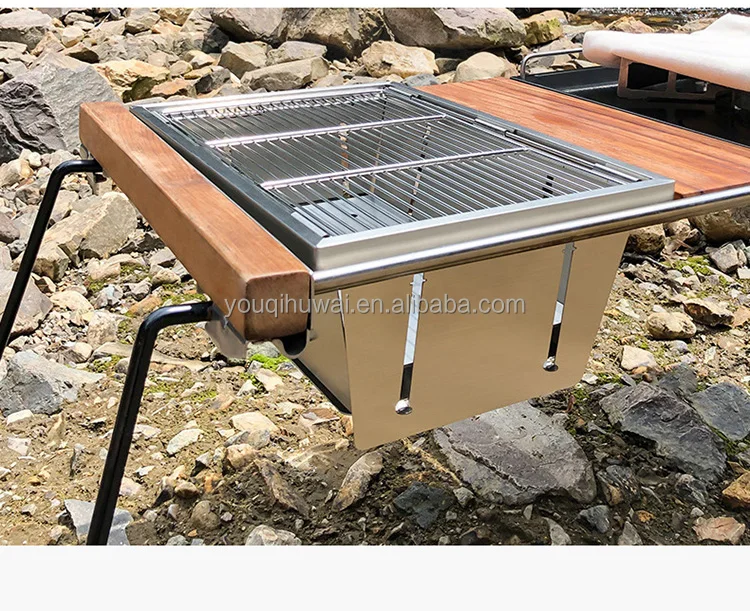 IGT Outdoor Camping Folding 304 Stainless Steel Charcoal Picnic Bbq Grill