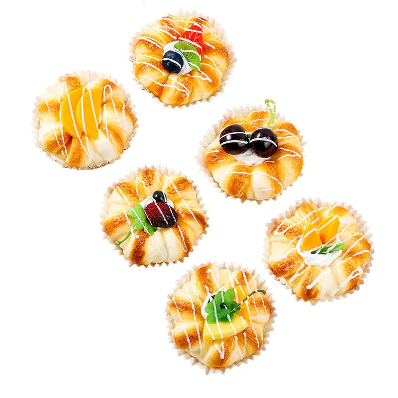 Fake cupcake simulation artificial PU foam cake kitchen toy hotel food display resin butter cupcake