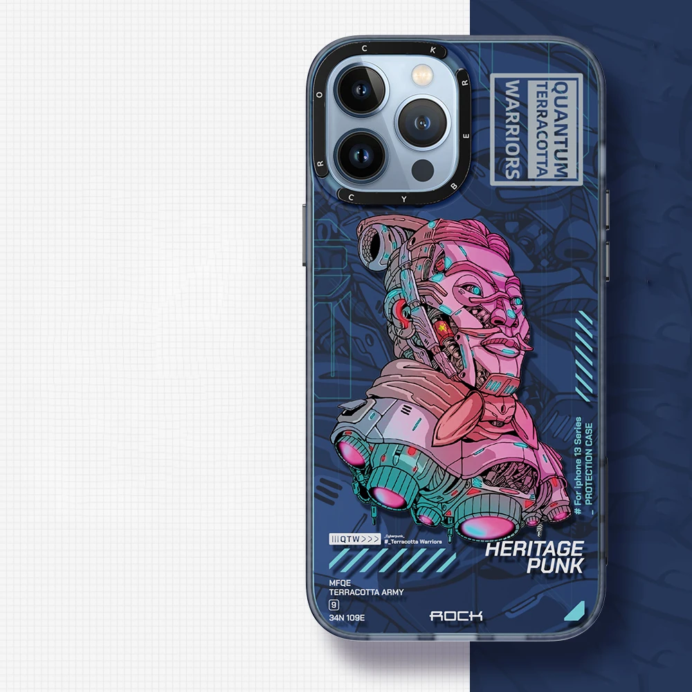 ROCK 2022 New Design Impression InShare Protective Case Punk Series Statue of liberty Style for iPhone 13 13 Pro 13 Pro max