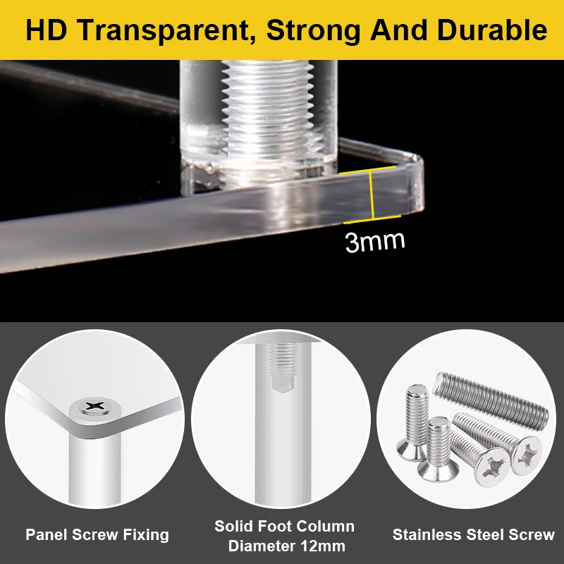 Custom 3 Tier Perfume Organizer Stand Clear Cupcake Stand Holder Large Acrylic Display Risers For Figures