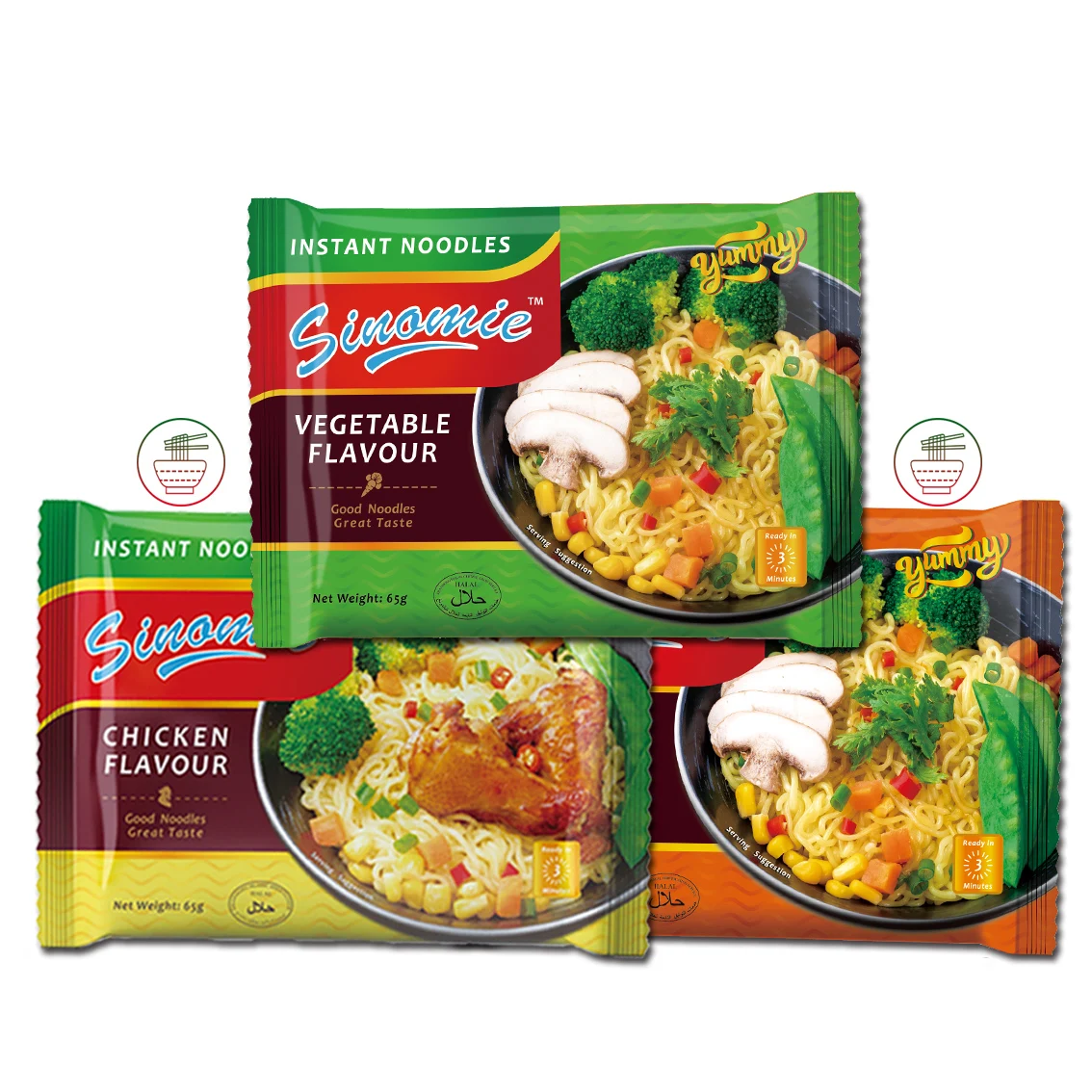 Китайская рекламная лапша с низким содержанием жира, вкусная халяльная лапша