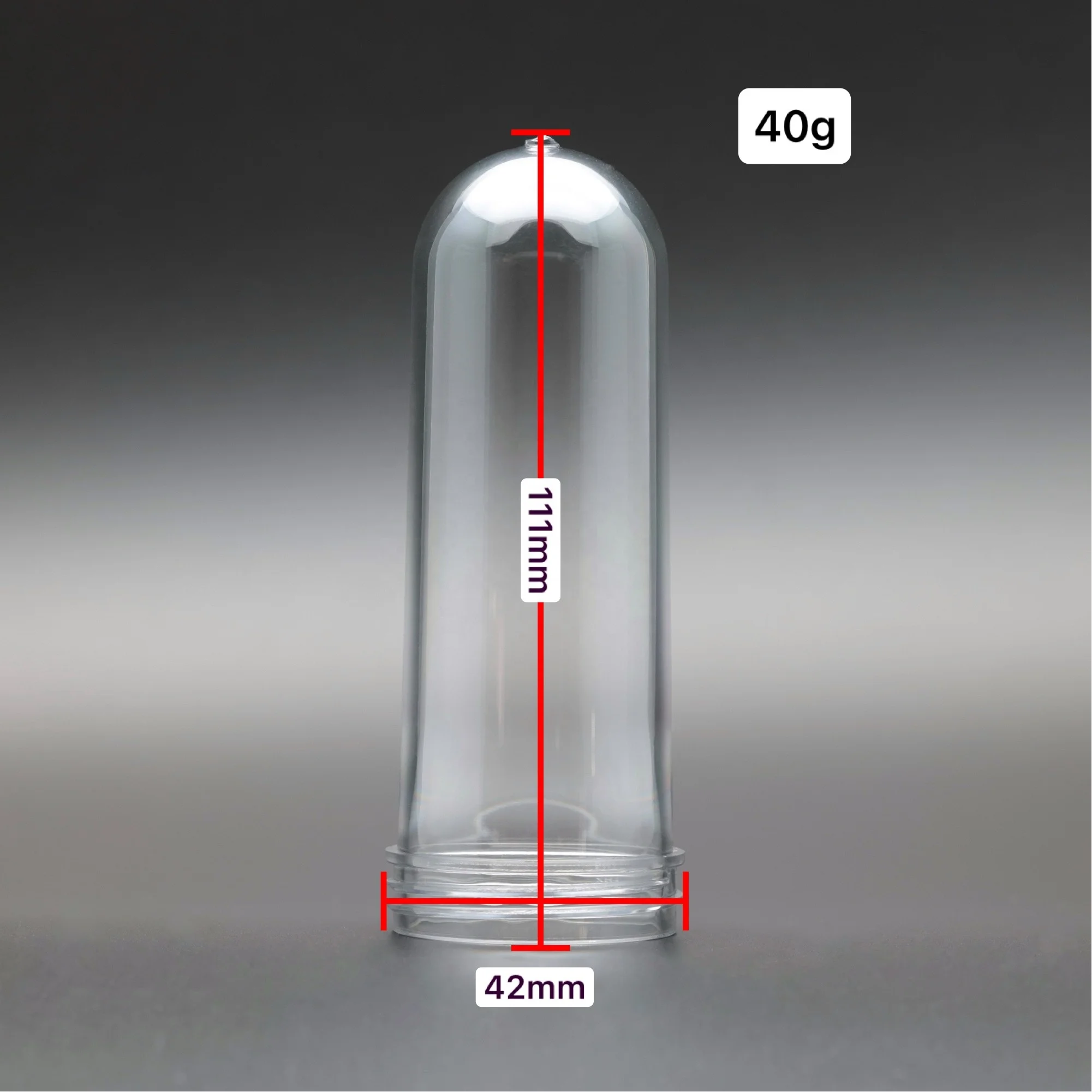 Hot Selling Plastic 42/410 Neck 40g Recycled Preform For Skincare Bottle