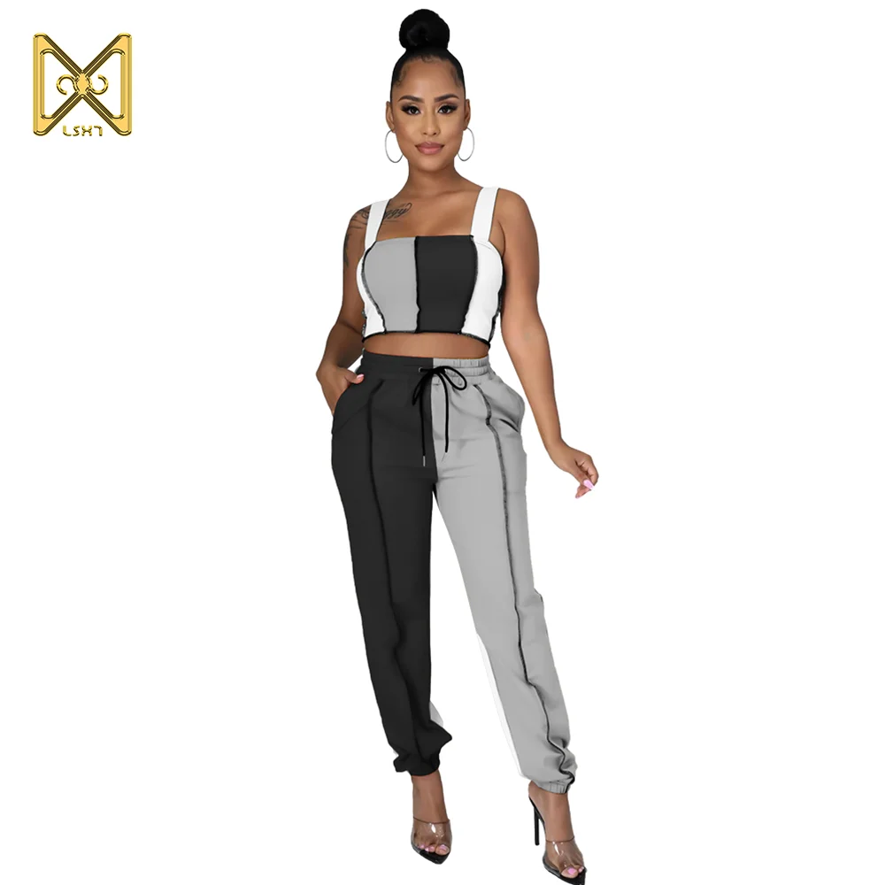 2021 two piece set women clothing plus size designer clothes shirt and pant fashion casual wear suit Spliced two piece set
