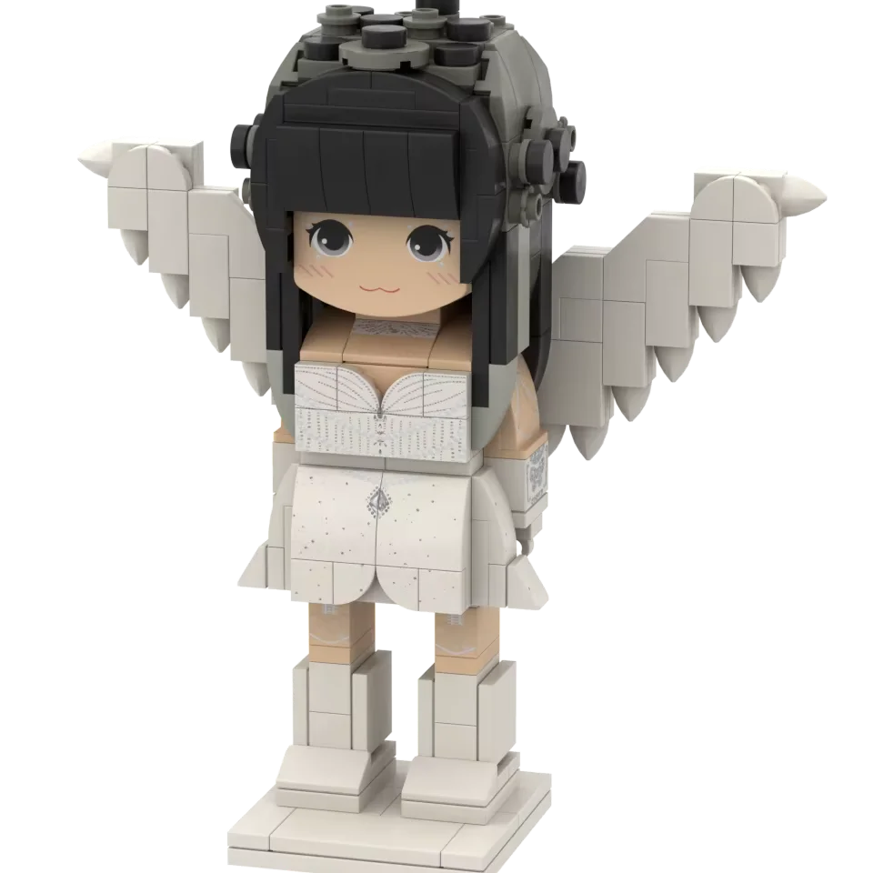 Jizai Custom Novelty Gifts  minebrick Angle figure 3D Character alegos construction moc Custom Brick Figures