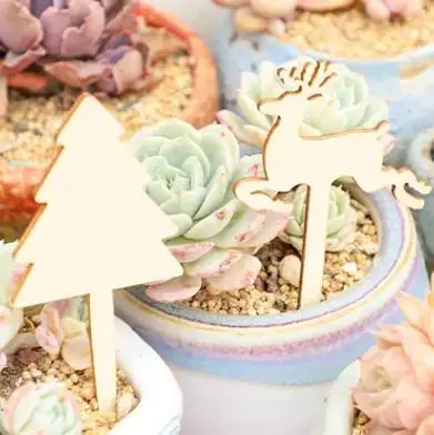 Bamboo Wooden Plant Labels Garden Tags Markers Eco-Friendly Plant Sign For Seed Pot Herbs Flowers Expanded Clay