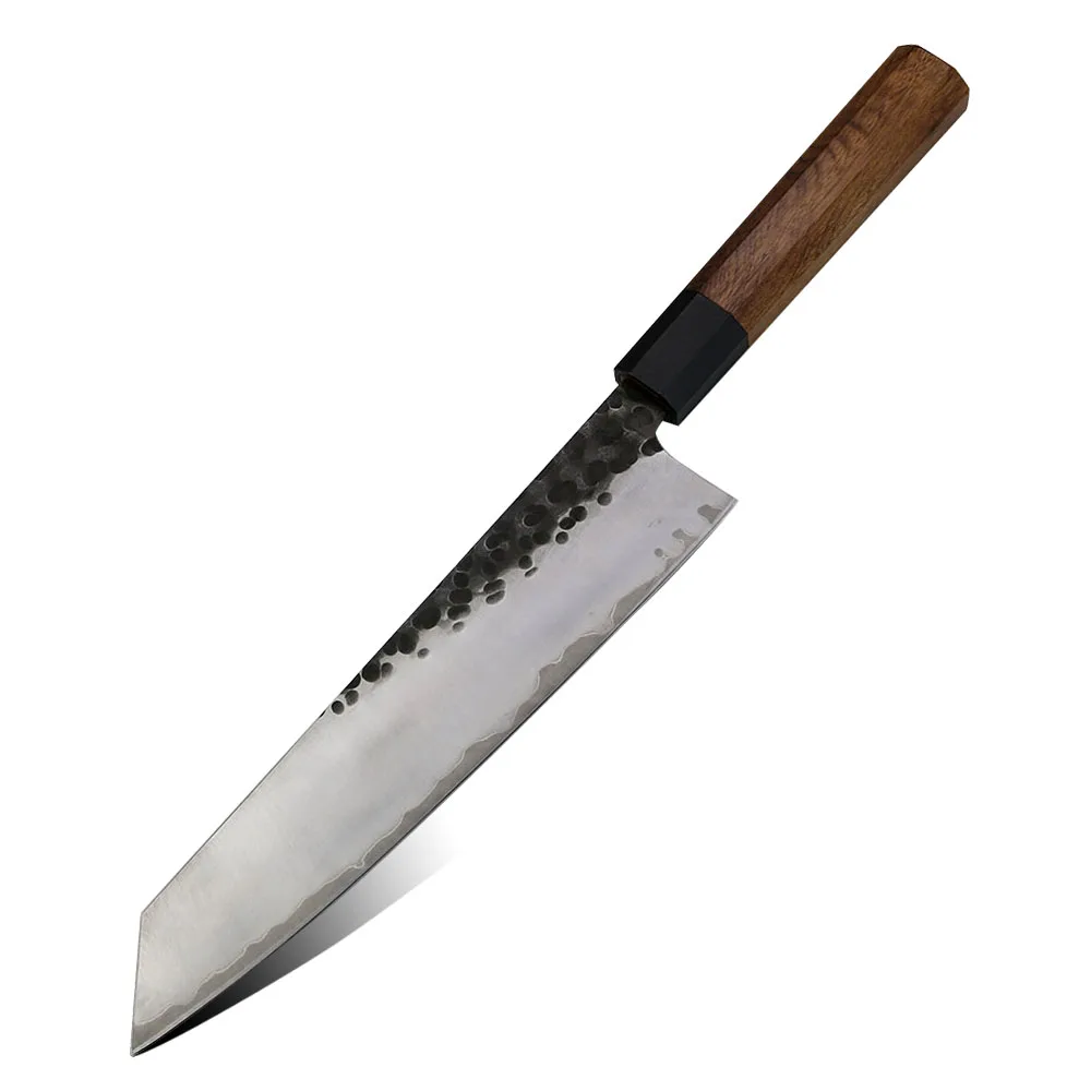 Professional Quality Wood Handle 8 Inch High Carbon 3 Layer 9Cr18mov Japanese Stainless Steel Kitchen Chef Knife