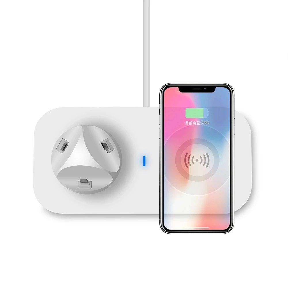 Free Sample USB to 3in1 wireless charger phone charger iphone charging wireless stand