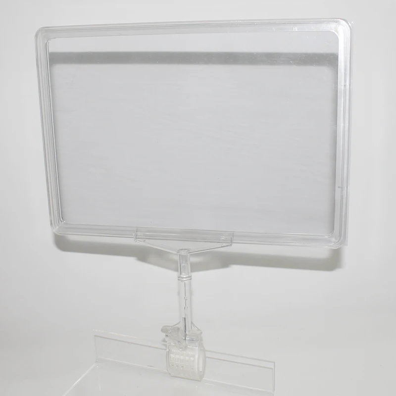 supermarket ABS plastic colorful price frame display label clip holders with pop clip