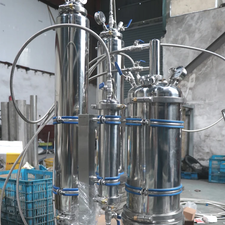 Stainless Steel Rack Mounted hydrocarbon extractor Machine With Solvent Recovery tank and collection tank