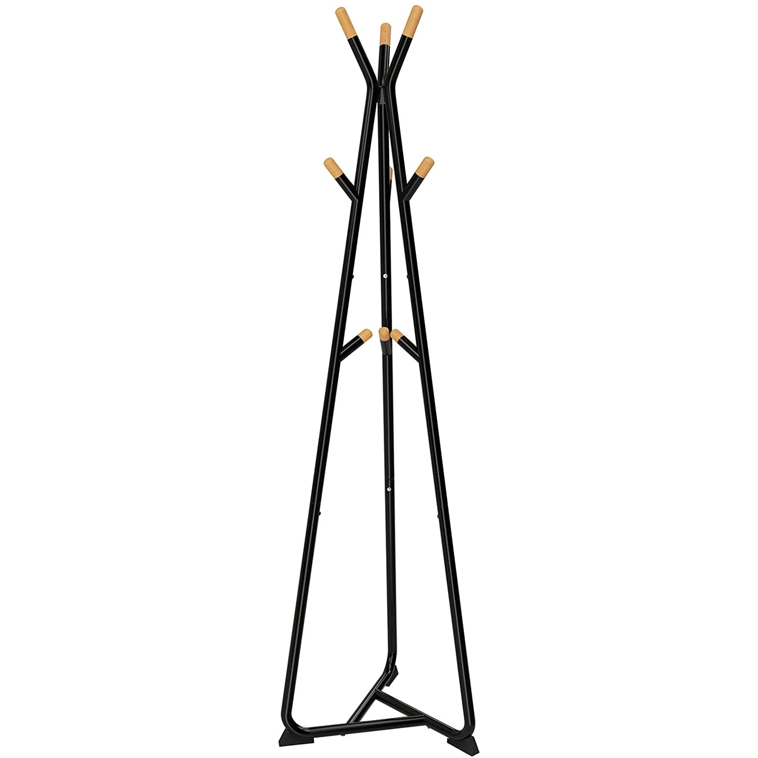 Hooks Hot Sale Hall Tree Free Standing with 9 Beech Wood Metal Hat Coat Rack Multipurpose Clothes Hanger Stand Modern Morden